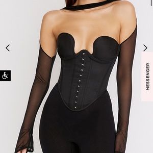 BLACK STRUCTURED CORSET